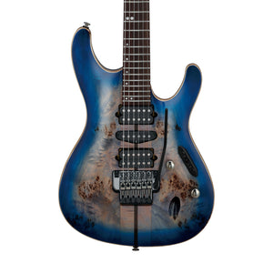 Ibanez Premium S1070PBZ Electric Guitar w/Soft Case, Cerulean Blue Burst