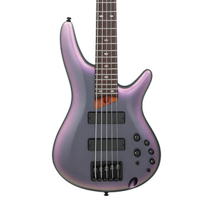 Ibanez Premium SR505E-BAB 5-String Electric Bass Guitar, Black Aurora Burst Gloss