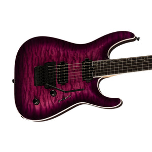 Jackson Pro Plus Series Dinky DKAQ Electric Guitar, Ebony FB, Transparent Purple Burst