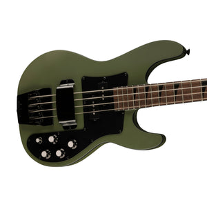 Jackson X Series Concert Bass CBXNT DX IV Electric Bass Guitar, Maple FB, Matte Army Drab