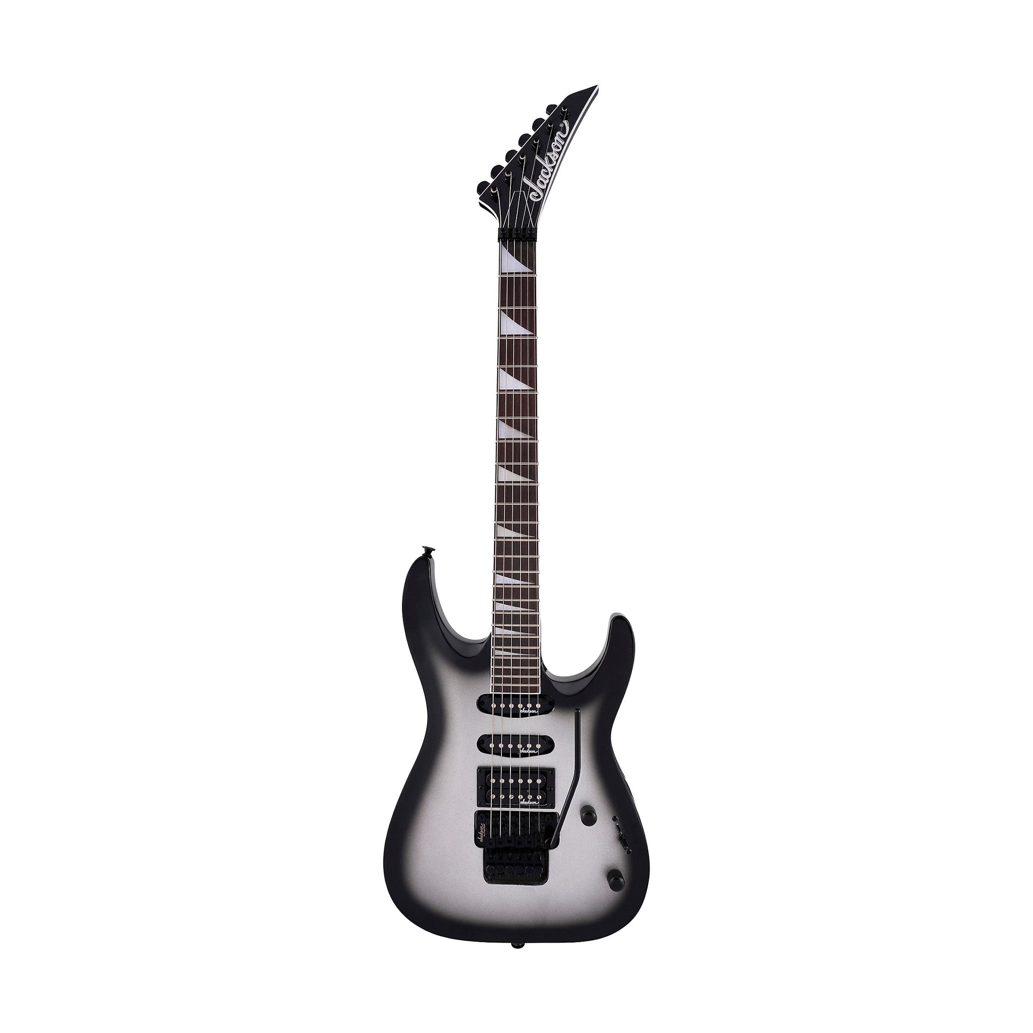 Jackson JS Series Dinky Arch Top JS34 DKA Electric Guitar, Amaranth FB, Silver Burst