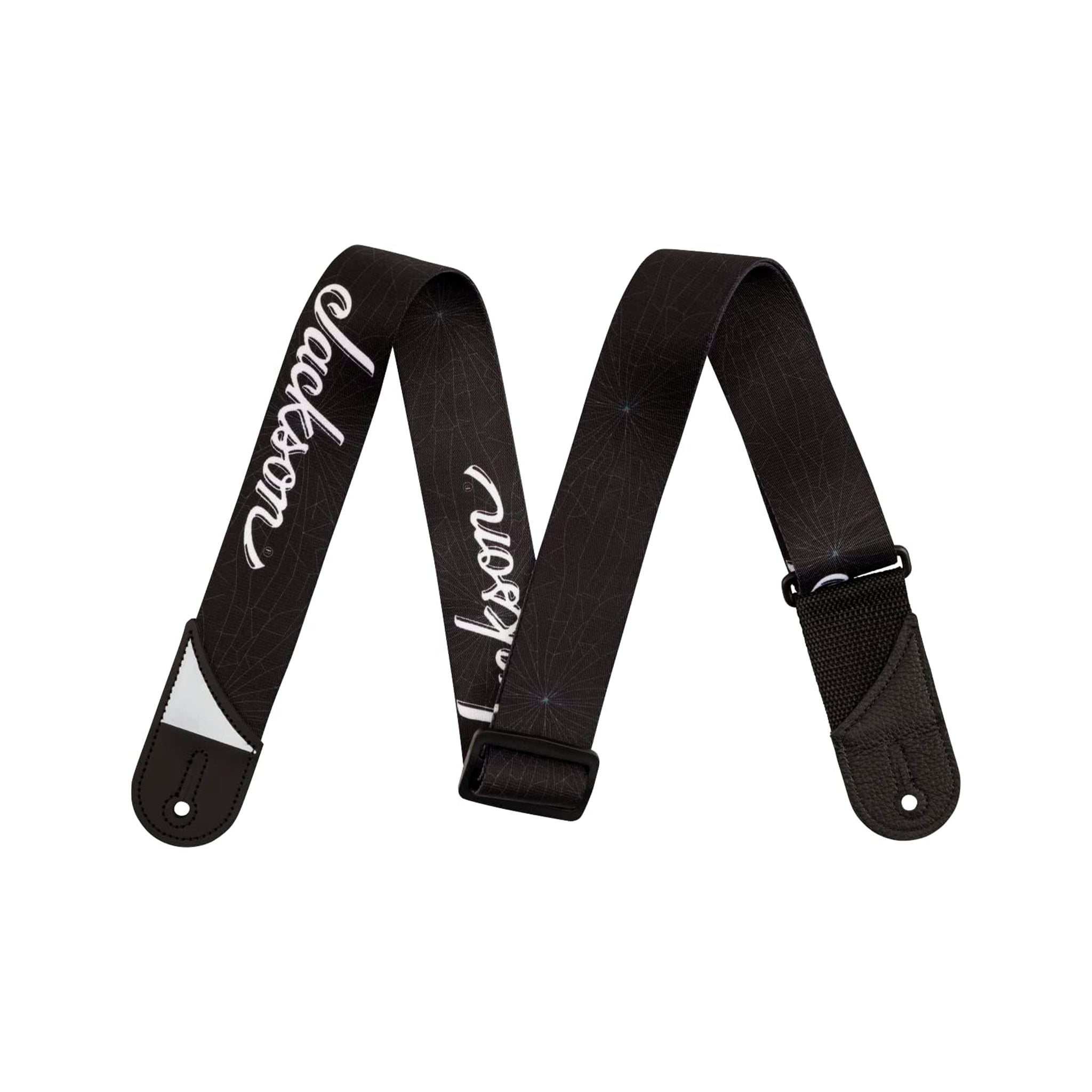 Jackson White Logo Guitar Strap, Black