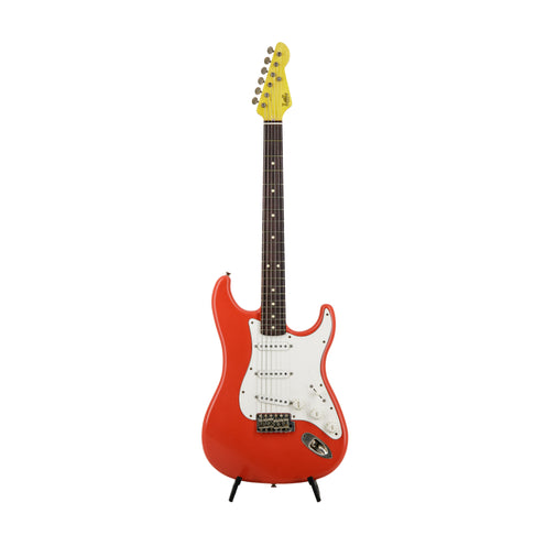 LSL Instruments SSS Fleming Series Saticoy 60s Classic S Style 21 Fret Guitar, Fiesta Red