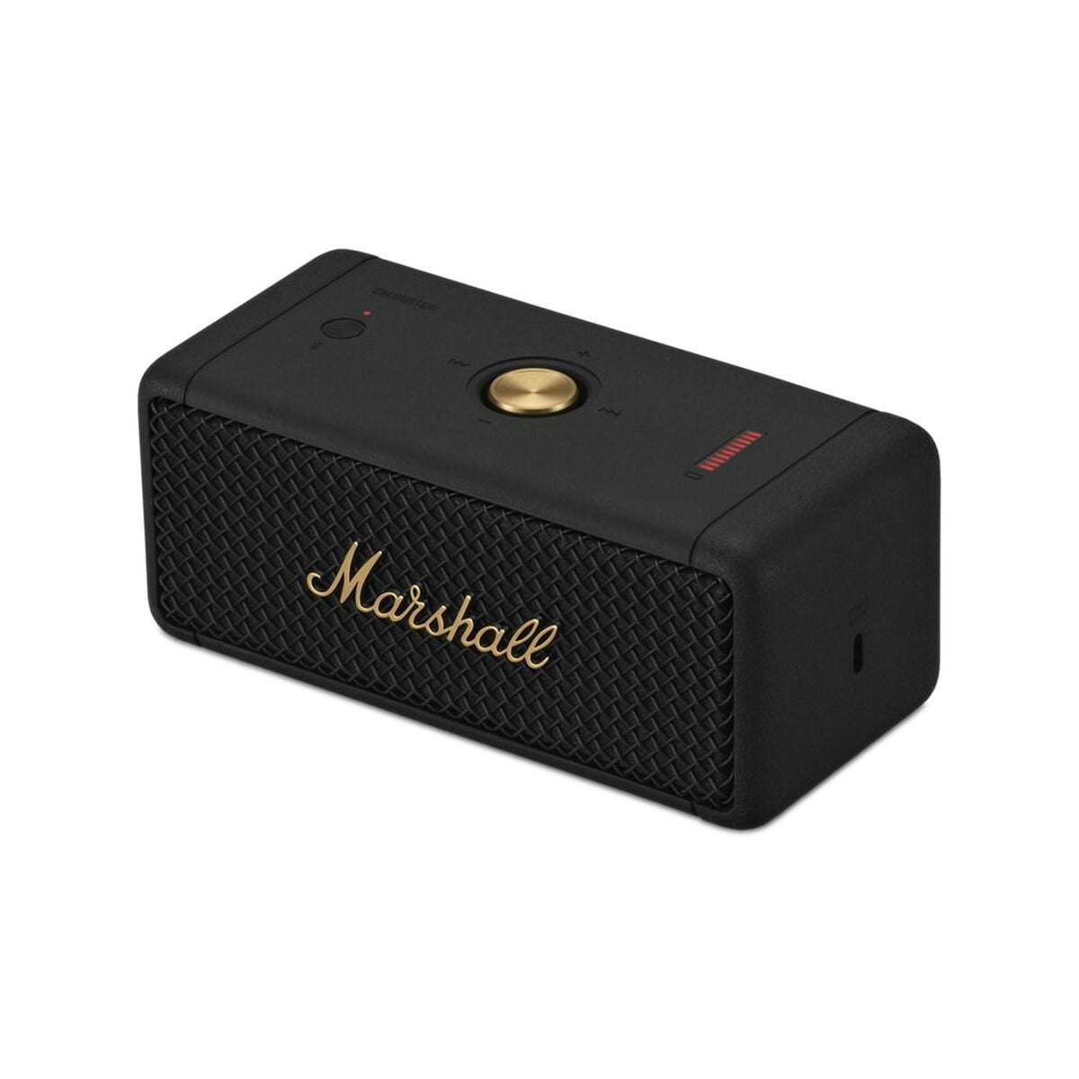 Marshall Emberton Portable Bluetooth Speaker, Black & Brass – Swee