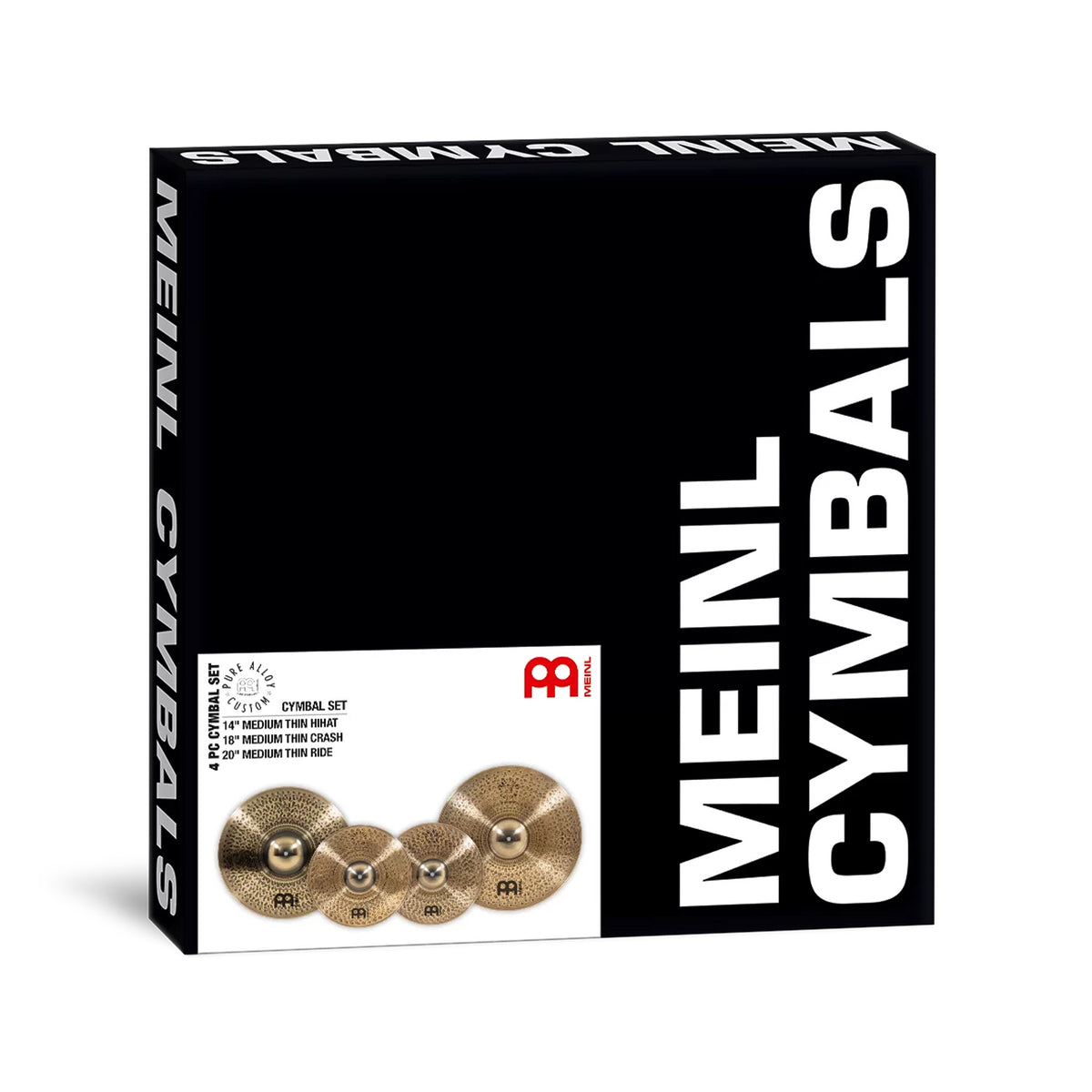 MEINL Cymbals PAC141820 Pure Alloy Custom Cymbal Set (14/18/20