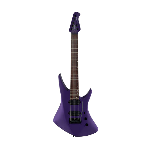 Sterling by Music Man Kaizen 7-String Electric Guitar, Firemist Purple Satin