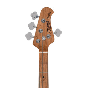 Sterling by Music Man Ray34 Flame Maple Top Bass Guitar, Neptune Blue
