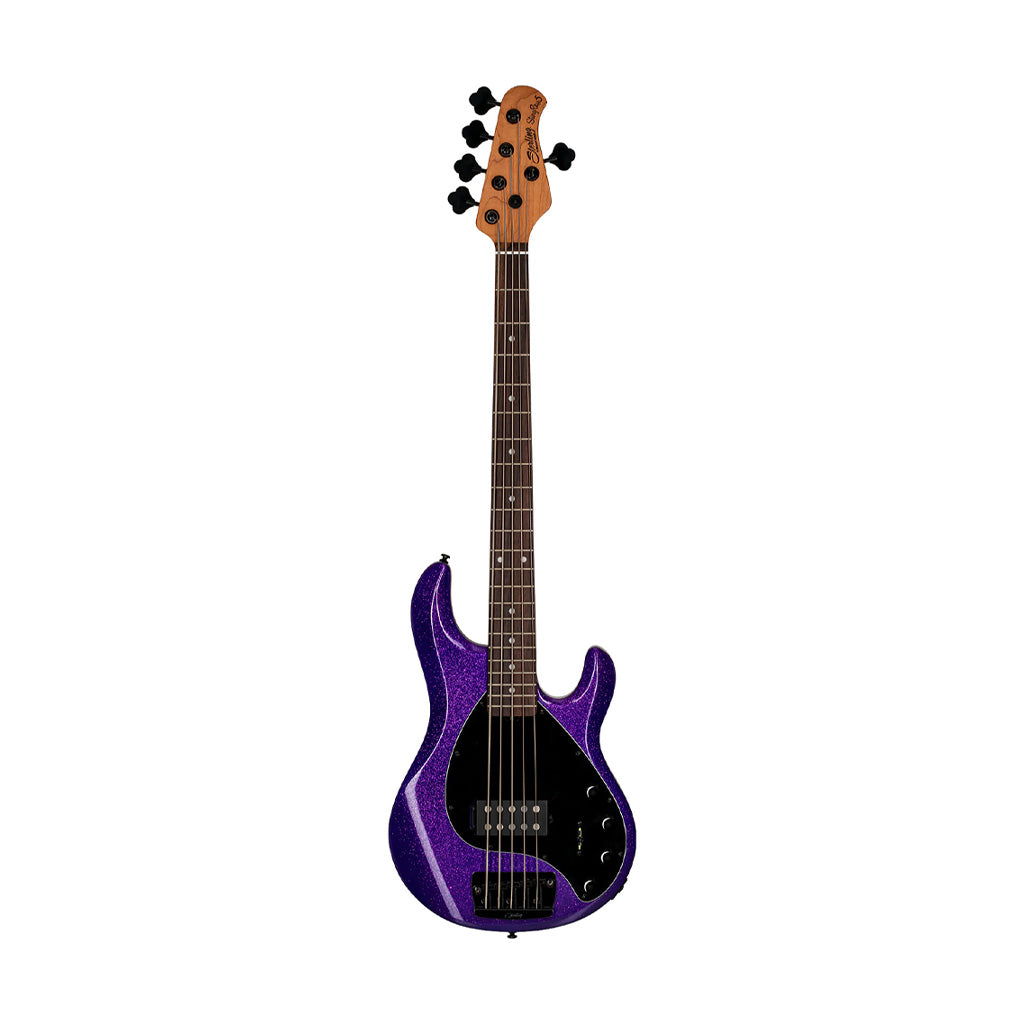Sterling by Music Man Ray35 5-String Bass Guitar, Purple Sparkle