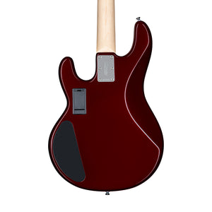 Sterling S.U.B Series Ray4 HH 4-String Electric Bass Guitar, Maple FB, Candy Apple Red