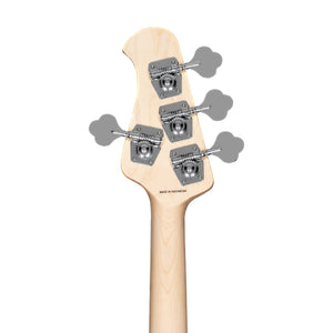 Sterling S.U.B Series Ray4 HH 4-String Electric Bass Guitar, Maple FB, Candy Apple Red