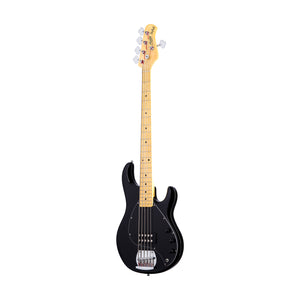 Sterling S.U.B Series RAY5 5-String Electric Bass Guitar, Maple FB, Black