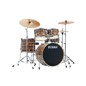 TAMA IE50H6W-CTW Imperialstar 5-Piece Drum Kit w/Hardware, No Cymbals, Coffee Teak Wrap