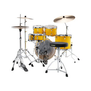 TAMA IP50H6W-ELY Imperialstar Drum 5-Piece Drum Kit w/Hardware, Electric Yellow