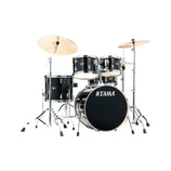 TAMA IP50H6W-HBK Imperialstar Drum 5-Piece Drum Kit w/Hardware+Throne, Hairline Black