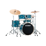 TAMA IP50H6W-HLB Imperialstar Drum 5-Piece Drum Kit w/Hardware+Throne, Hairline Blue
