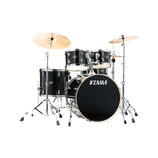 TAMA IP52H6W-HBK Imperialstar Drum 5-Piece Drum Kit w/Hardware+Throne, Hairline Black