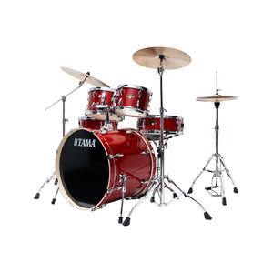 TAMA IP62H6W-BRM Imperialstar Drum 6-Piece Drum Kit w/Hardware+Throne, Burnt Red Mist