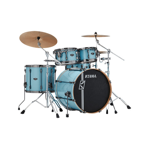 TAMA MK62HZBNS-PBM Superstar Hyper-Drive Maple 6-Piece Drum Shell Kit Only, Pale Blue Mist