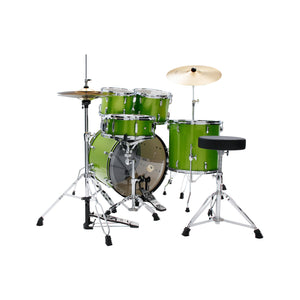 TAMA ST50H6C-LGS Stagestar 5-Piece Drum Kit w/ Hardware+Throne+Cymbals, Lime Green Sparkle