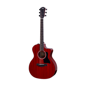 Taylor 224ce Deluxe Grand Auditorium Acoustic Guitar, Trans Red Top