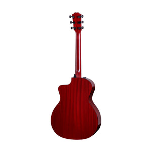 Taylor 224ce Deluxe Grand Auditorium Acoustic Guitar, Trans Red Top