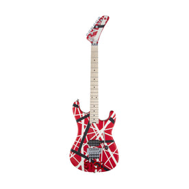 EVH Striped Series 5150 Electric Guitar, Maple FB, Red Black White Stripes