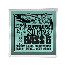 Ernie Ball Bass 5 Slinky Super Long Scale Electric Bass Strings, 45-130