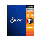 Elixir 12052 Nanoweb Electric Guitar Strings, Light, 10-46