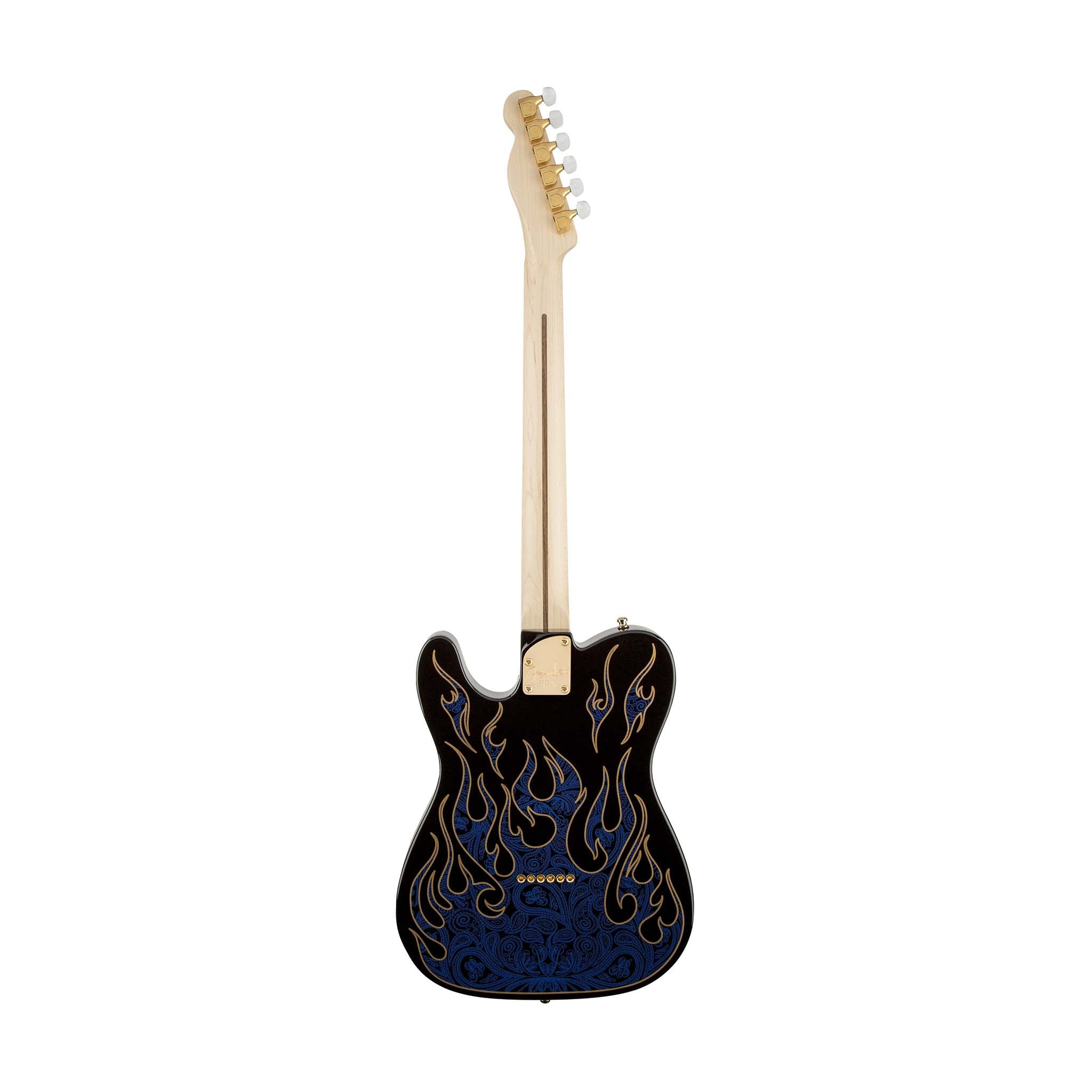 Fender James Burton Telecaster Guitar, Maple Neck, Blue Paisley