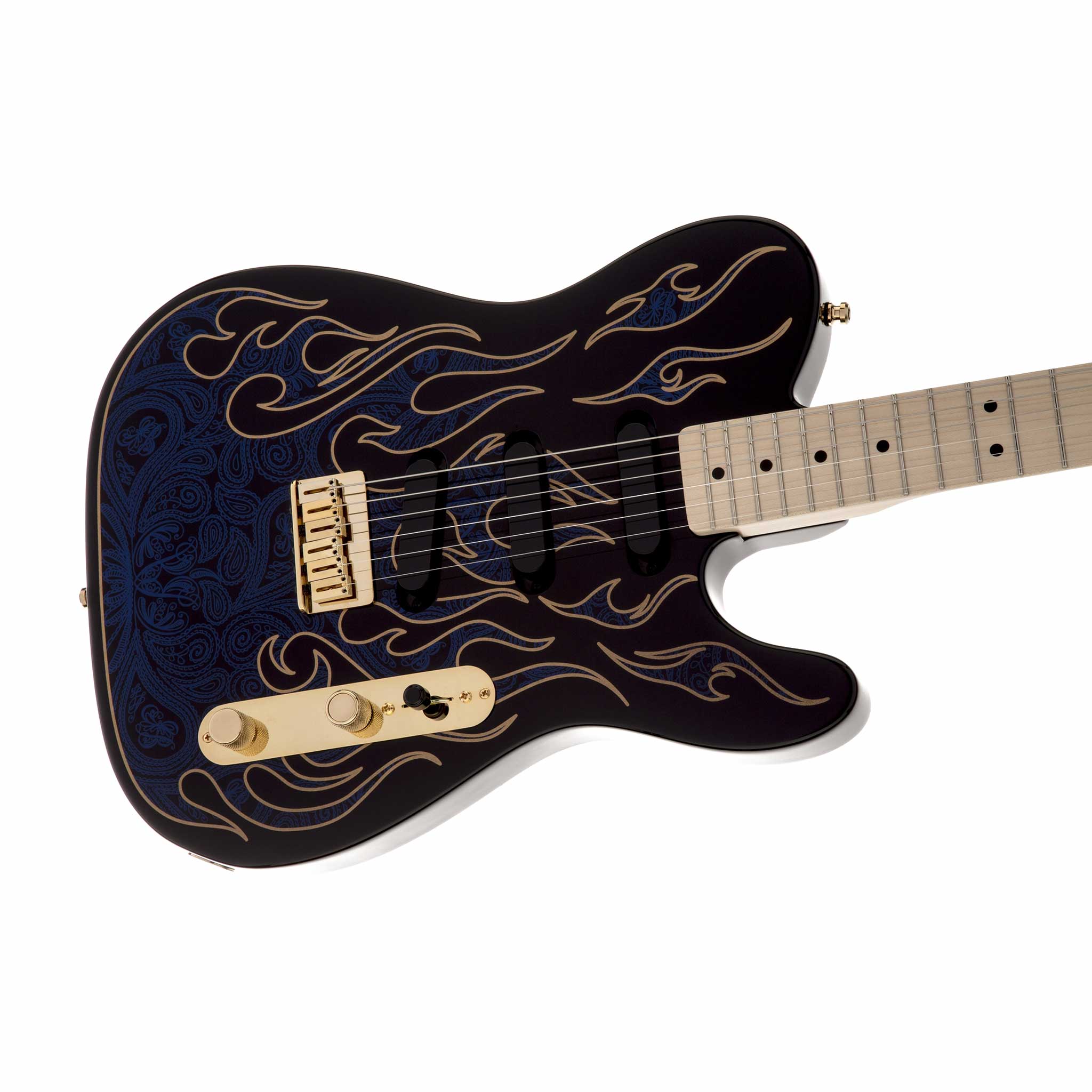 Fender James Burton Telecaster Guitar, Maple Neck, Blue Paisley