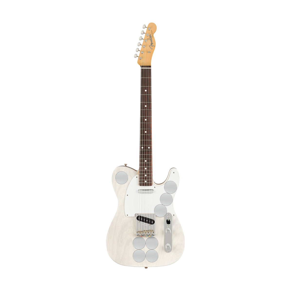 Fender Jimmy Page Mirror Telecaster Electric Guitar, RW FB, White