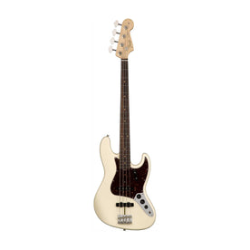 Fender American Original 60s Jazz Bass Guitar, RW FB, Olympic White