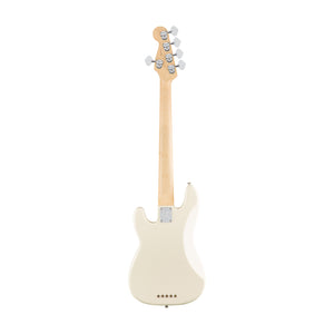 Fender American Professional 5-String Precision Bass Guitar, RW FB, Olympic White