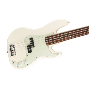 Fender American Professional 5-String Precision Bass Guitar, RW FB, Olympic White