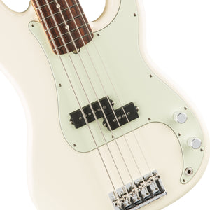 Fender American Professional 5-String Precision Bass Guitar, RW FB, Olympic White