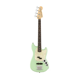 Fender American Performer Mustang Bass Guitar, RW FB, Satin Seafoam Green