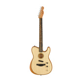 Fender American Acoustasonic Telecaster Guitar w/Bag, Ebony, FB, Natural (B-Stock)