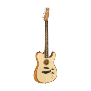 Fender American Acoustasonic Telecaster Guitar w/Bag, Ebony FB, Natural