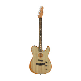 Fender American Acoustasonic Telecaster Guitar w/Bag, Ebony FB, Sonic Gray