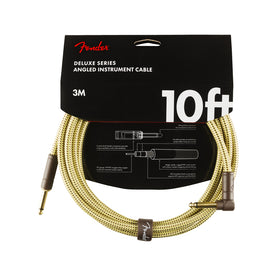 Fender Deluxe Series Angled Instrument Cable, 10ft Tweed