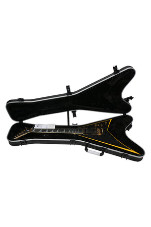 Jackson Custom Shop Randy Rhoads RR24 Electric Guitar, Satin Black w/ Yellow Bevels