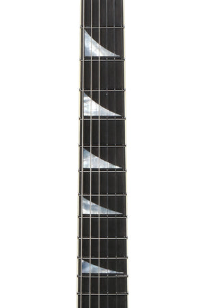 Jackson Custom Shop Randy Rhoads RR24 Electric Guitar, Satin Black w/ Yellow Bevels