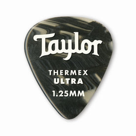 Taylor Premium DarkTone 351 Thermex Ultra Picks, Black Onyx, 1.25mm, 6-Pack