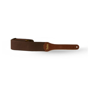 Taylor GS Mini Guitar Strap, Chocolate Brown Cotton, 2inch