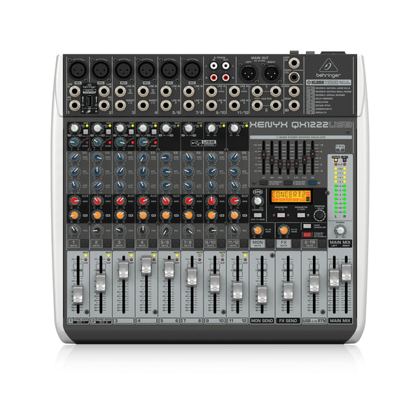 Behringer QX1222USB Xenyx 12Channel Mixer w/ USB and Effects Swee