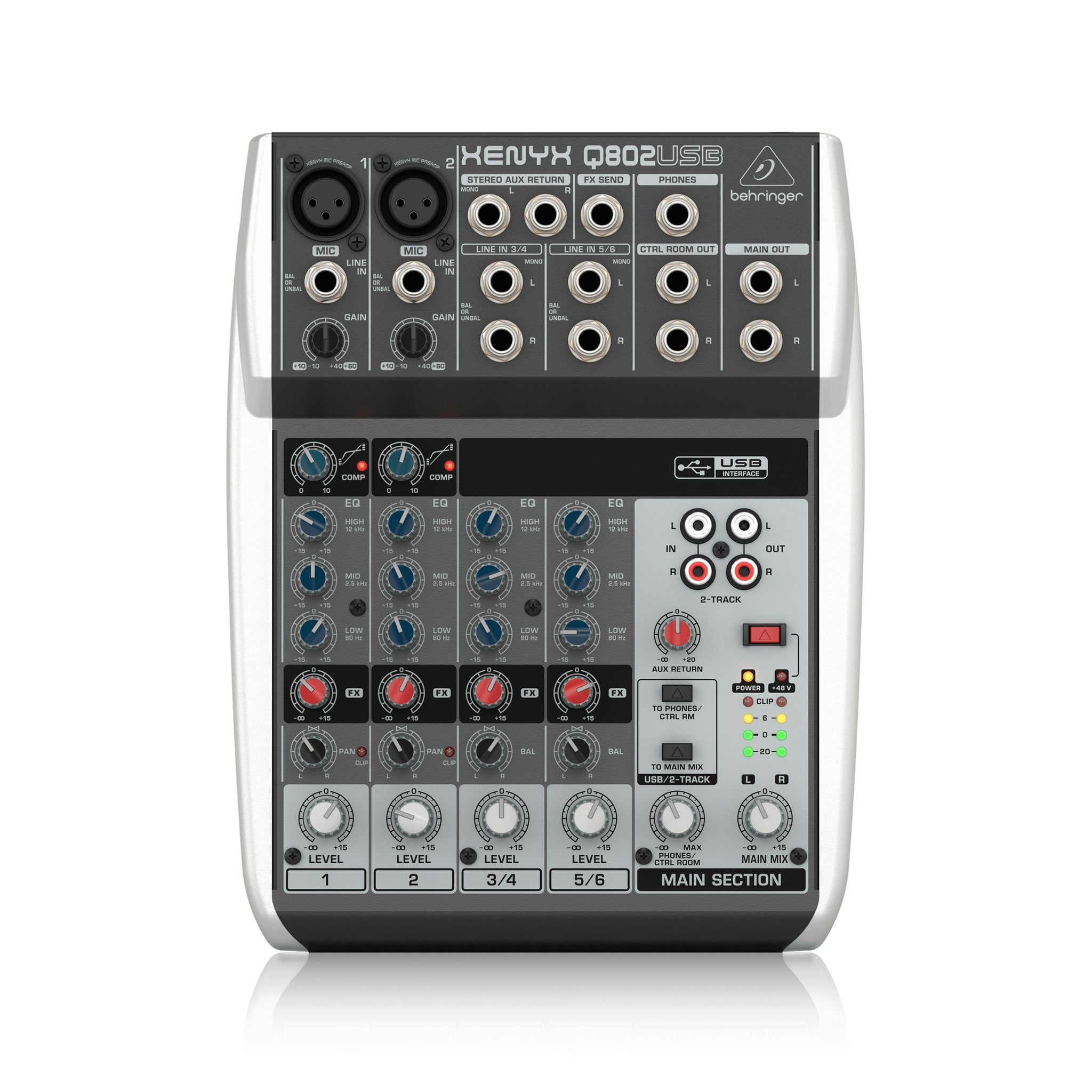 Behringer Q802USB Xenyx Mixer w/ USB, EU Plug