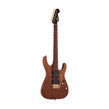 Charvel MJ DK24 HSH 2PT Mahogany w/ Figured Walnut Electric Guitar, Streaky Ebony FB, Natural