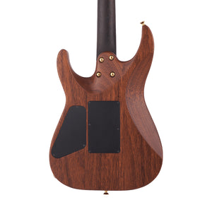 Charvel MJ DK24 HSH 2PT Mahogany w/ Figured Walnut Electric Guitar, Streaky Ebony FB, Natural