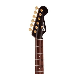 Charvel MJ DK24 HSH 2PT Mahogany w/ Figured Walnut Electric Guitar, Streaky Ebony FB, Natural