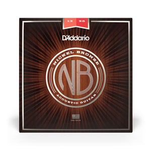 D'Addario Nickel Bronze Acoustic Guitar Strings NB1356 Medium 13-56